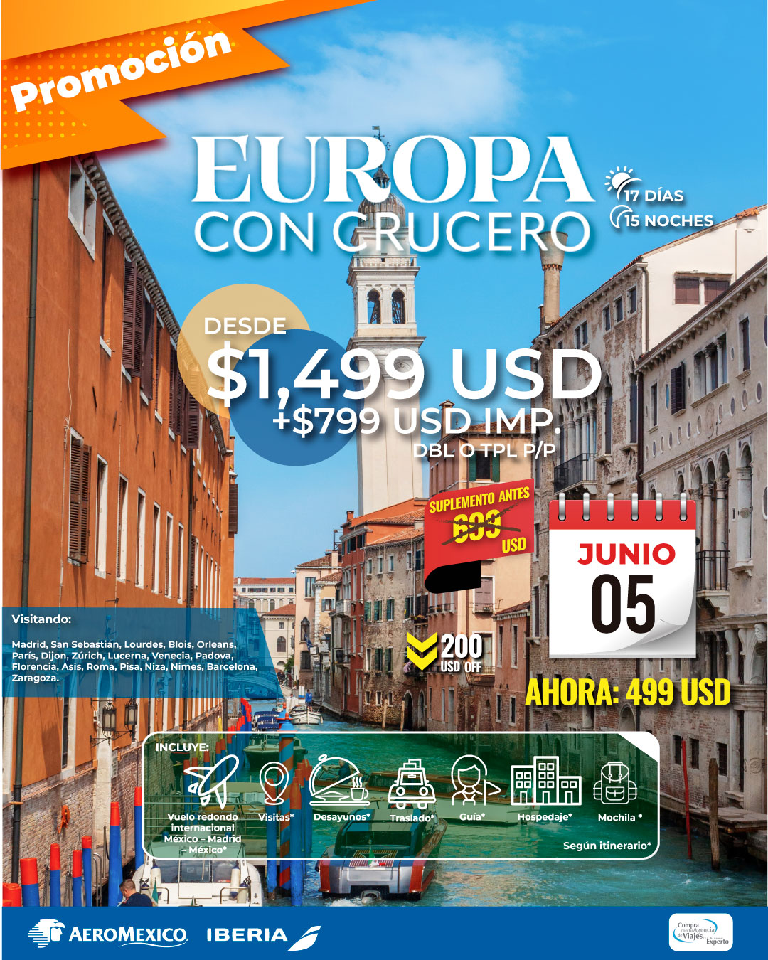 Europa con Crucero